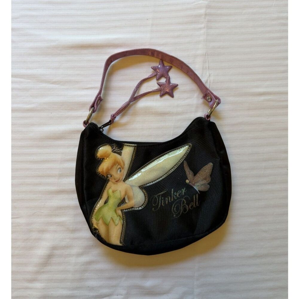 Y2K Disney Tinker Bell Black Shoulder Bag Purse